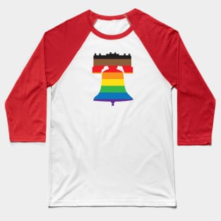 Liberty Bell Pride Flag Baseball T-Shirt